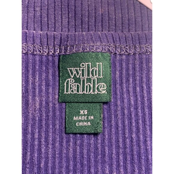 Wild Fable Junior Purple Summer Stretchy Ribbed Halter Cropped Tank Top Size XS - Picture 8 of 11
